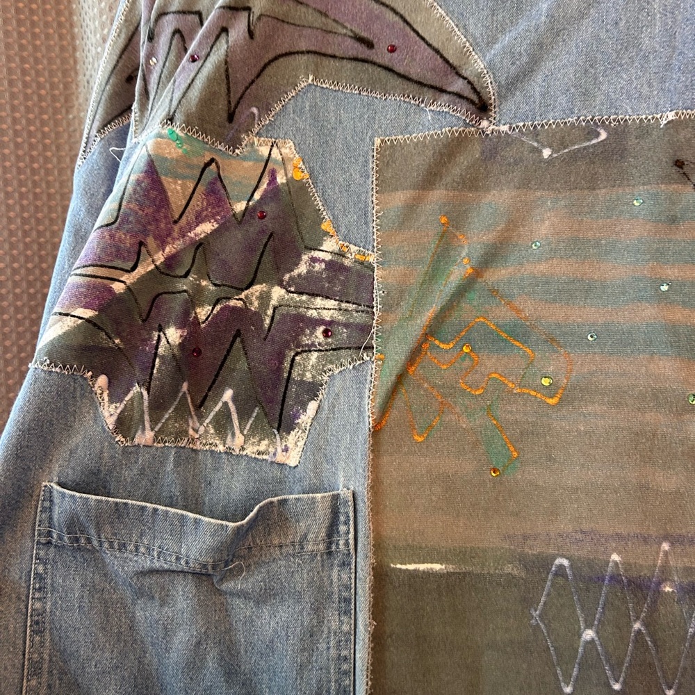 V.C. Torias Unique Denim Patchwork Sweatshirt Vin… - image 4